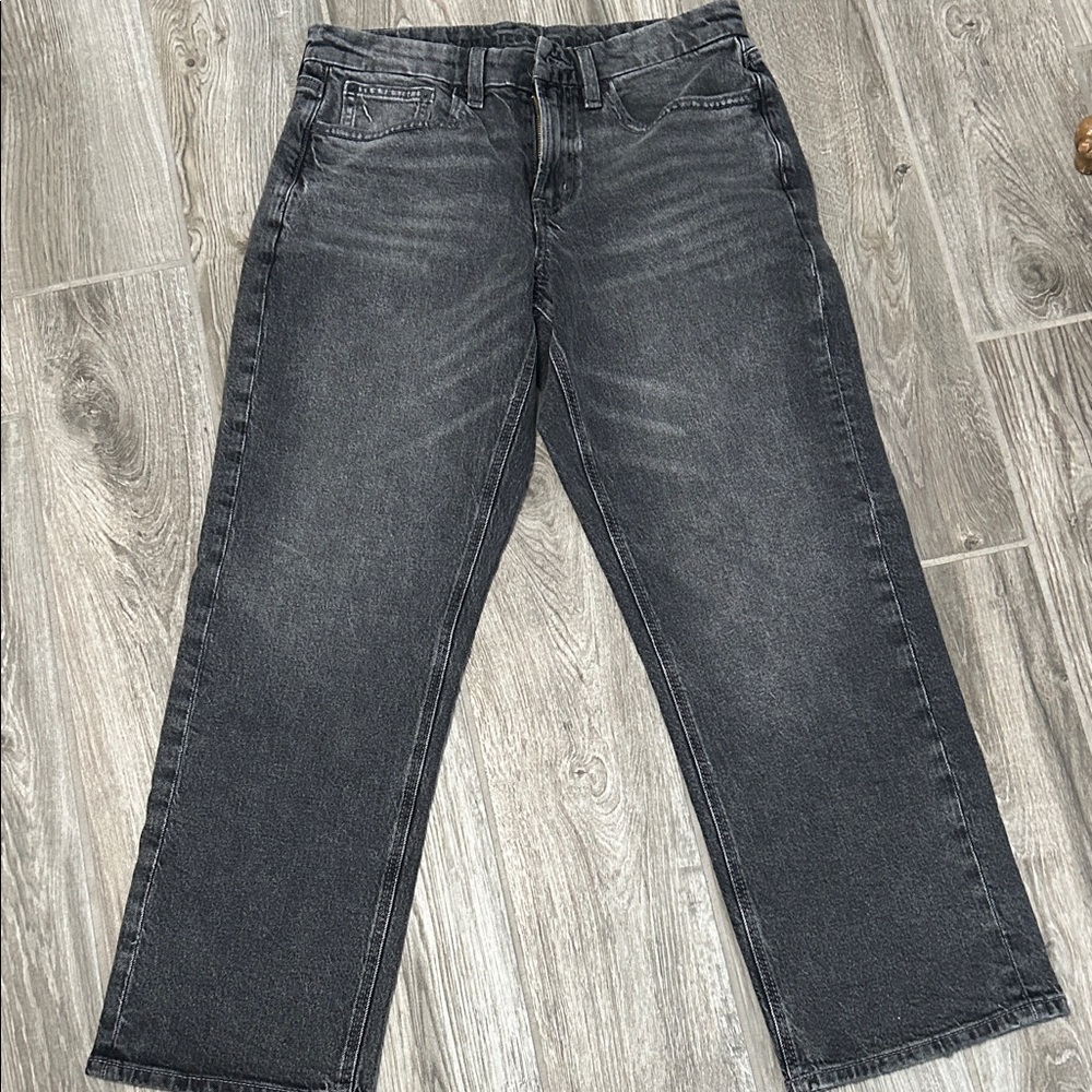 American eagle 6 short curb v straight stretch fade black baggy